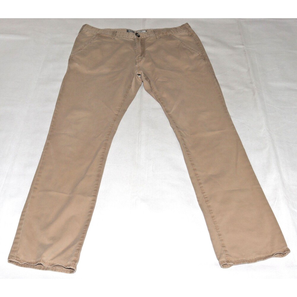 BKE Casuals Jake Straight Men's Tan Beige Khaki‎ Flat Front Pants Size 36R